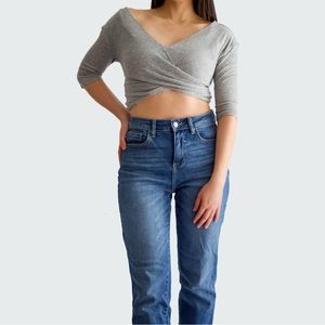 Crop Top - Heather Grey